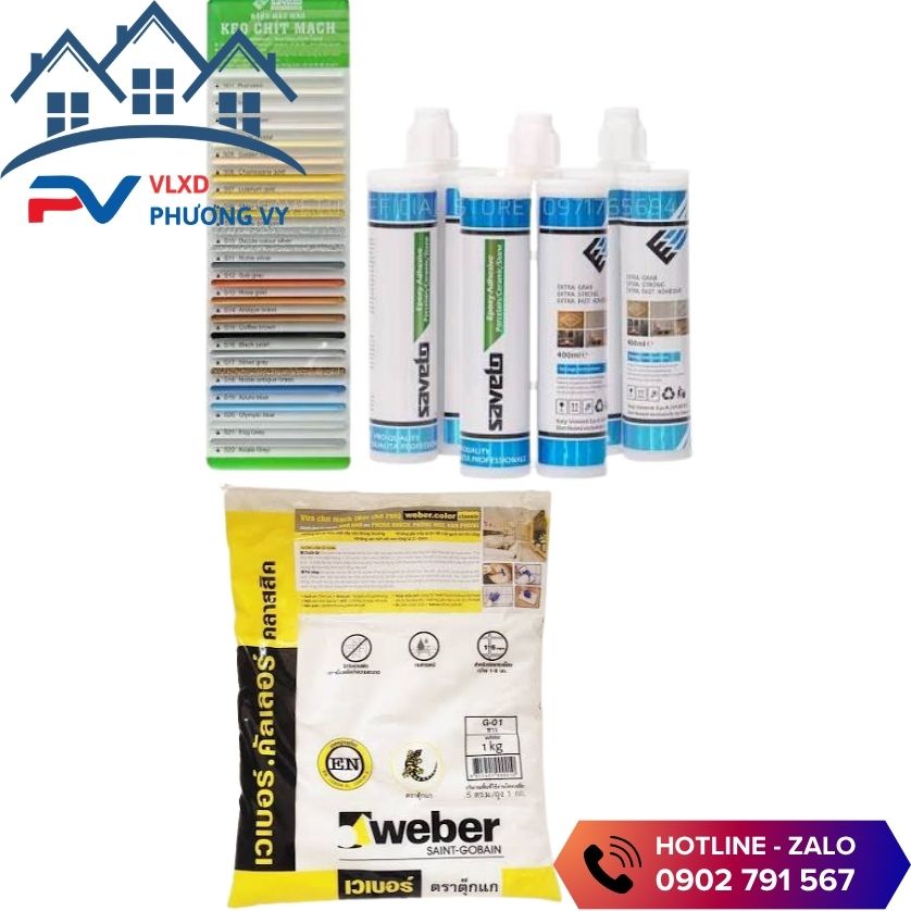Keo chà Ron gốc xi măng và gốc Epoxy tại Phương Vy