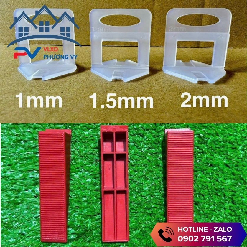 Các kích thước nêm cân bằng gạch Các kích thước nêm cân bằng gạch