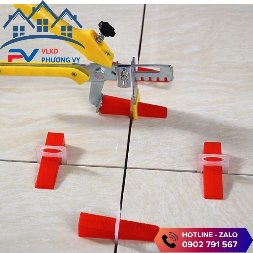 Sử dụng nêm ốp gạch giúp bề mặt gạch phẳng Sử dụng nêm ốp gạch giúp bề mặt gạch phẳng