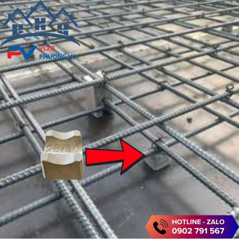 Viên kê sàn V3 dùng kê thép sàn lớp dưới Viên kê sàn V3 dùng kê thép sàn lớp dưới